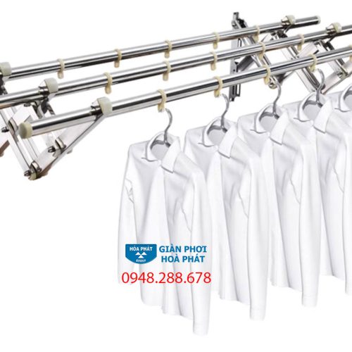 Giàn Phơi Gắn Tường Hòa Phát HP-304 Xếp Ngang Tiện Lợi