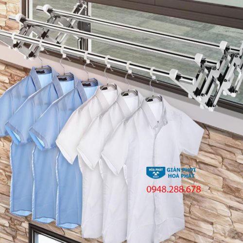 Giàn Phơi Gắn Tường Hòa Phát HP-304 Xếp Ngang Tiện Lợi - Ảnh 3